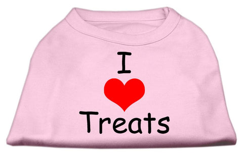 I Love Treats Screen Print Shirts Pink XS (8)