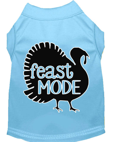 Feast Mode Screen Print Dog Shirt Baby Blue Xl