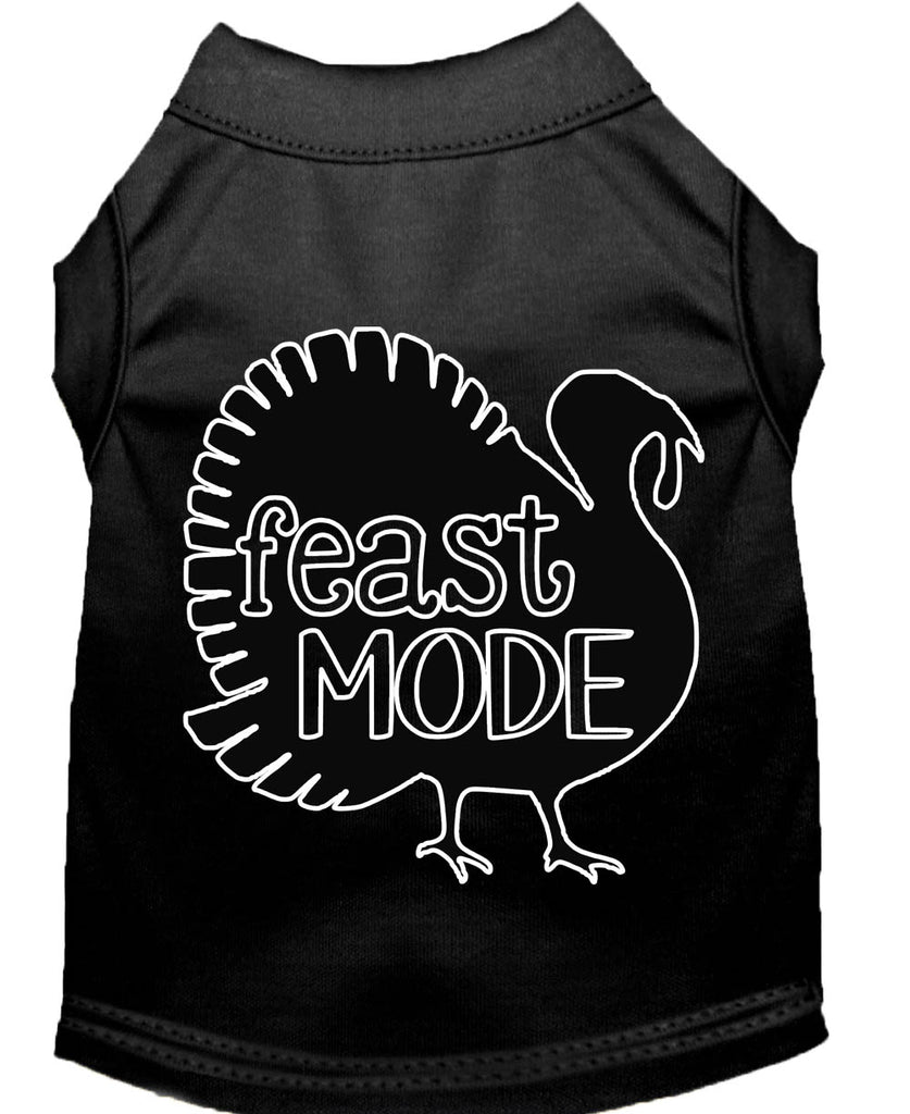 Feast Mode Screen Print Dog Shirt Black Med