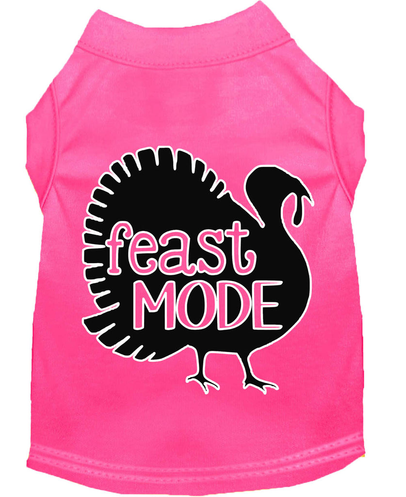 Feast Mode Screen Print Dog Shirt Bright Pink Xxxl