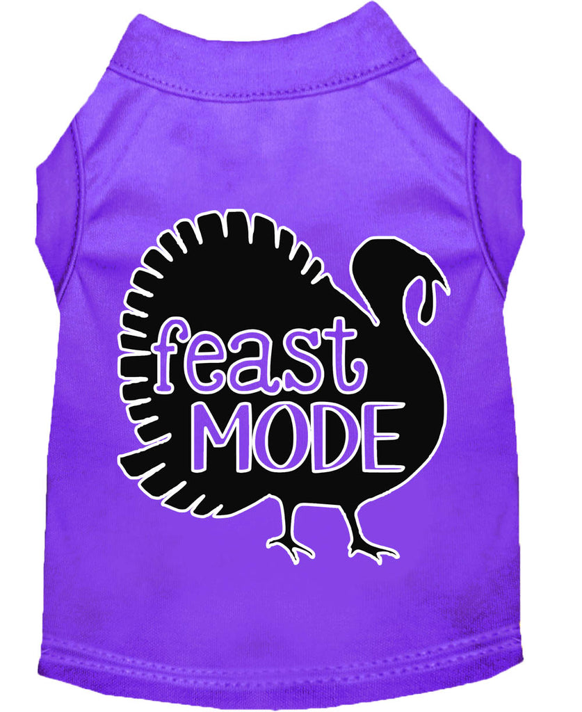 Feast Mode Screen Print Dog Shirt Purple Xxxl