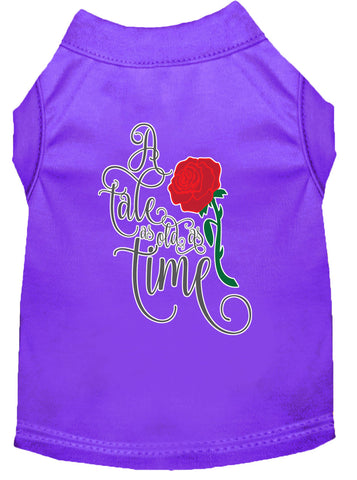 Timeless Tale Screen Print Dog Shirt Purple Xs