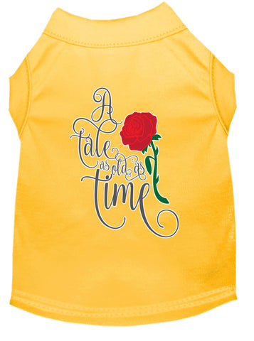 Timeless Tale Screen Print Dog Shirt Yellow Xs