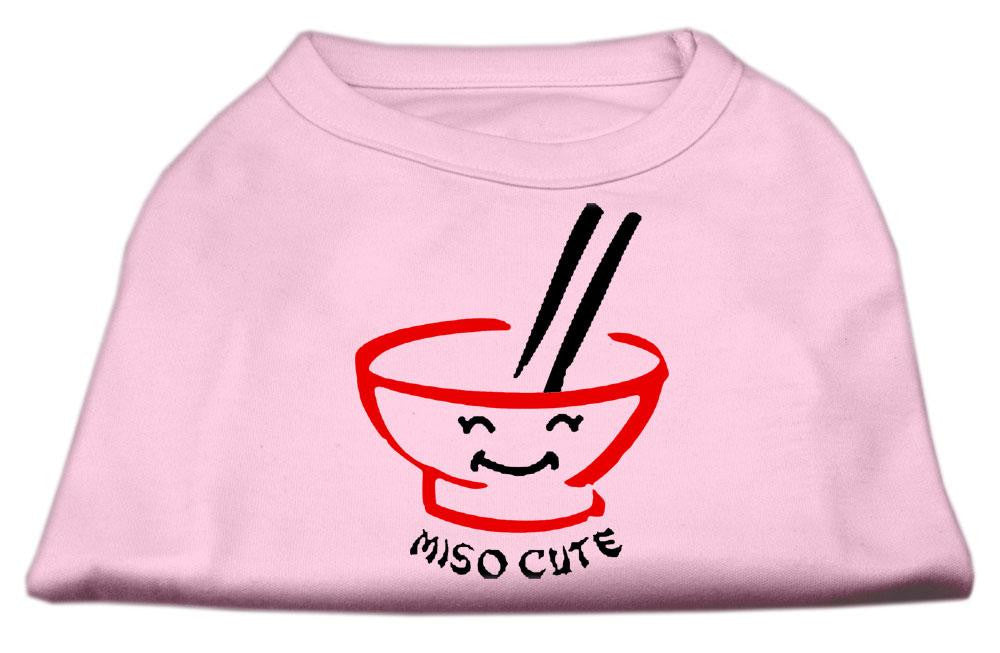 Miso Cute Screen Print Shirts Pink XL (16)