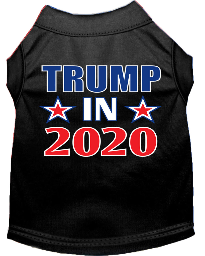 Trump In 2020 Screen Print Dog Shirt Black Lg