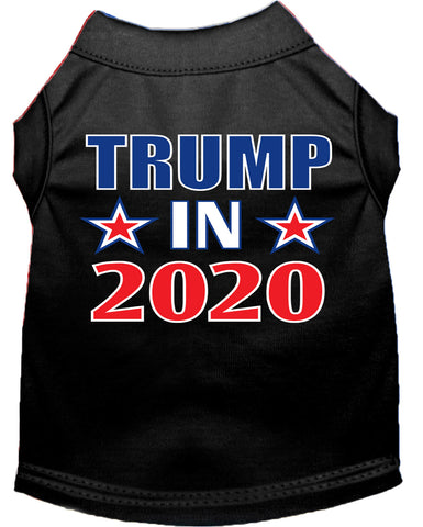 Trump In 2020 Screen Print Dog Shirt Black Med