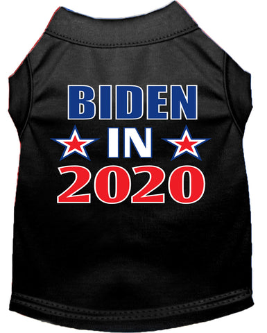 Biden In 2020 Screen Print Dog Shirt Black Lg