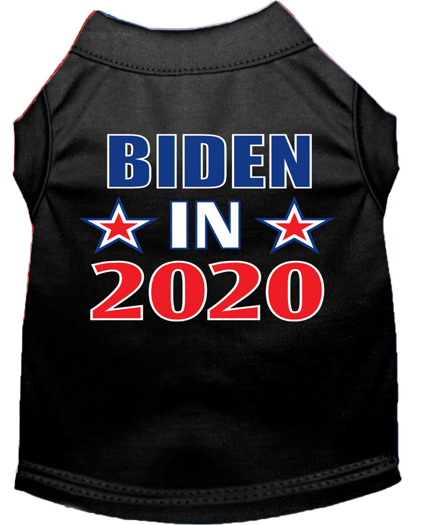 Biden In 2020 Screen Print Dog Shirt Black Xs