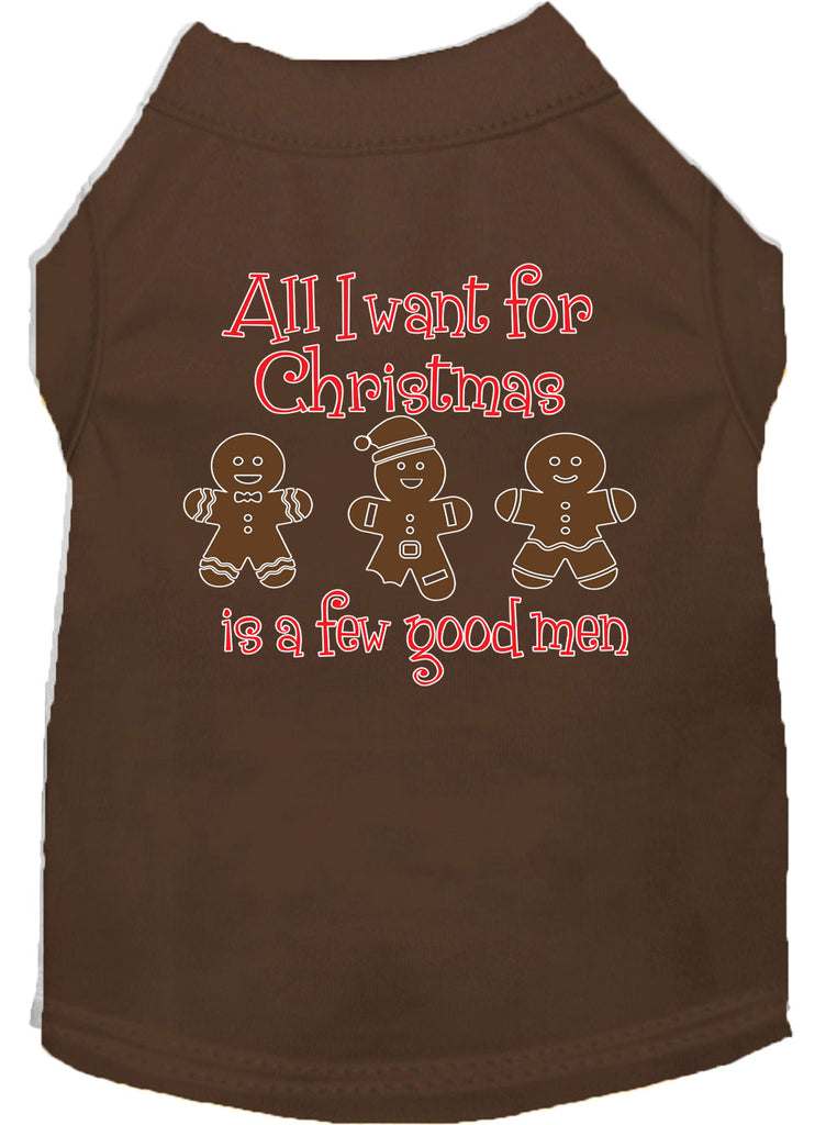 All I Want Is A Few Good Men Screen Print Dog Shirt Brown Sm