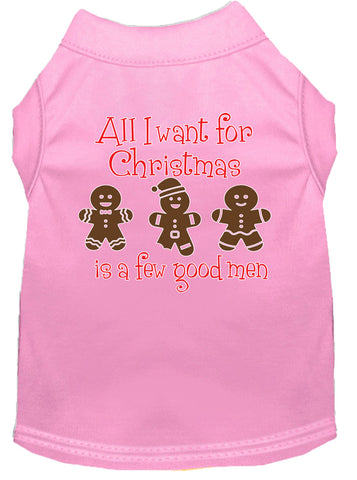 All I Want Is A Few Good Men Screen Print Dog Shirt Light Pink Med