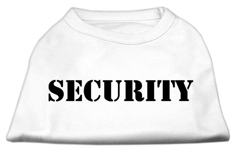 Security Screen Print Shirts White w- black text Sm (10)