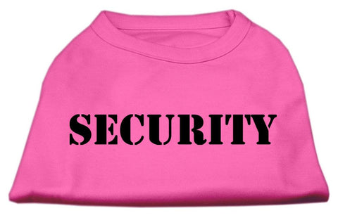 Security Screen Print Shirts Bright Pink w- black text XL (16)