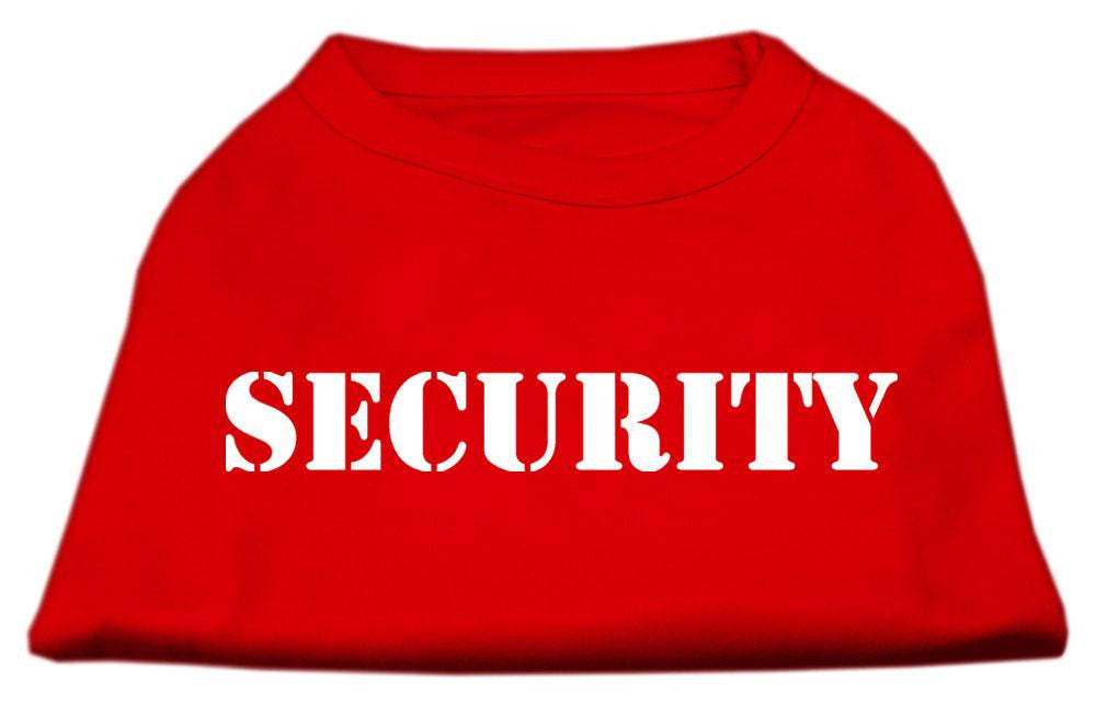 Security Screen Print Shirts Red w- black text XL (16)