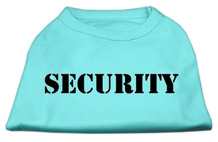 Security Screen Print Shirts Aqua w- black text XS (8)