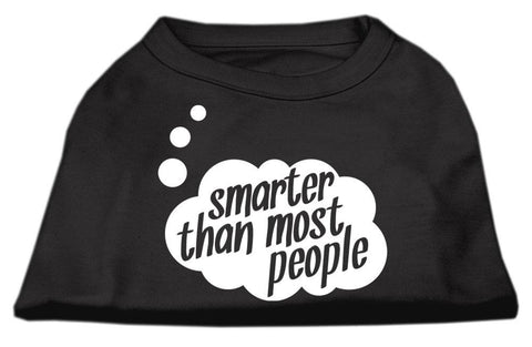 Smarter then Most People Screen Printed Dog Shirt   Black  Med (12)