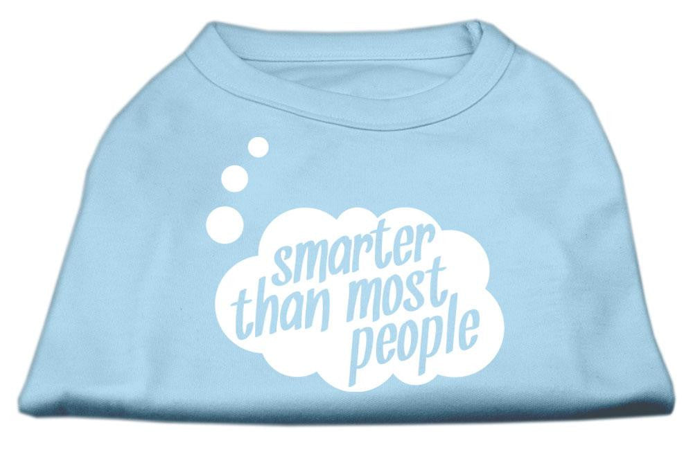 Smarter then Most People Screen Printed Dog Shirt   Baby Blue Sm (10)