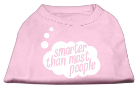 Smarter then Most People Screen Printed Dog Shirt   Light Pink XL (16)