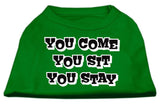 You Come, You Sit, You Stay Screen Print Shirts