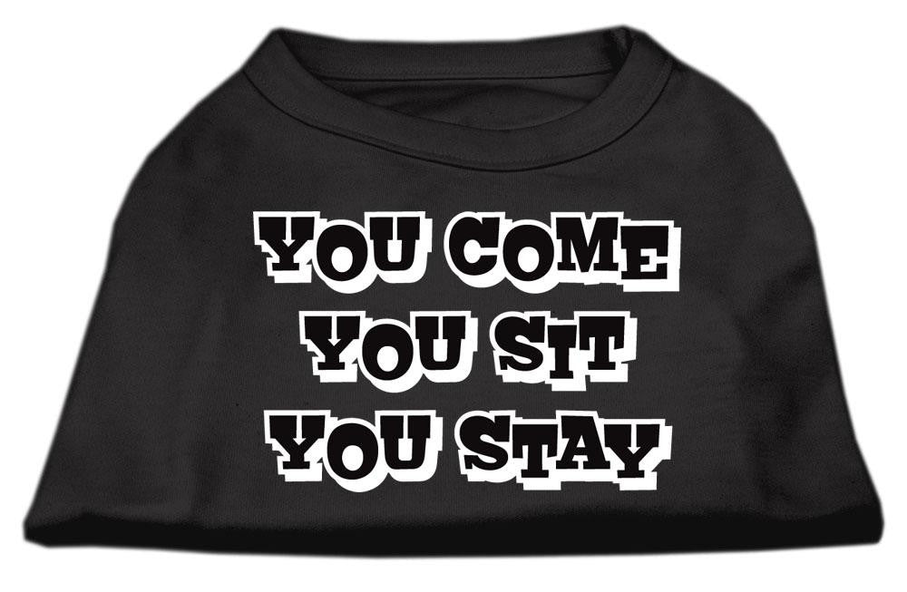 You Come, You Sit, You Stay Screen Print Shirts Black XL (16)