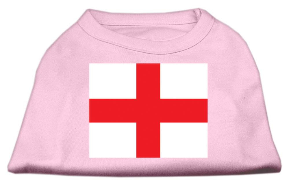 St. George's Cross (English Flag) Screen Print Shirt Light Pink Lg (14)