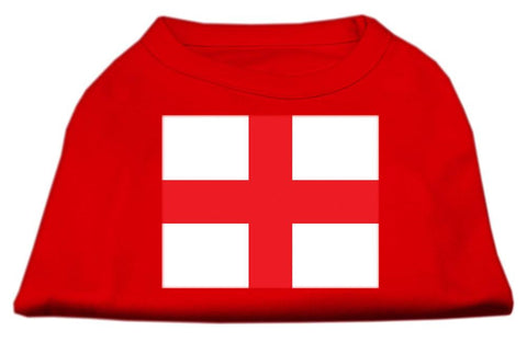 St. George's Cross (English Flag) Screen Print Shirt Red Med (12)