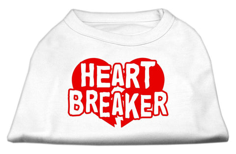 Heart Breaker Screen Print Shirt White Lg (14)