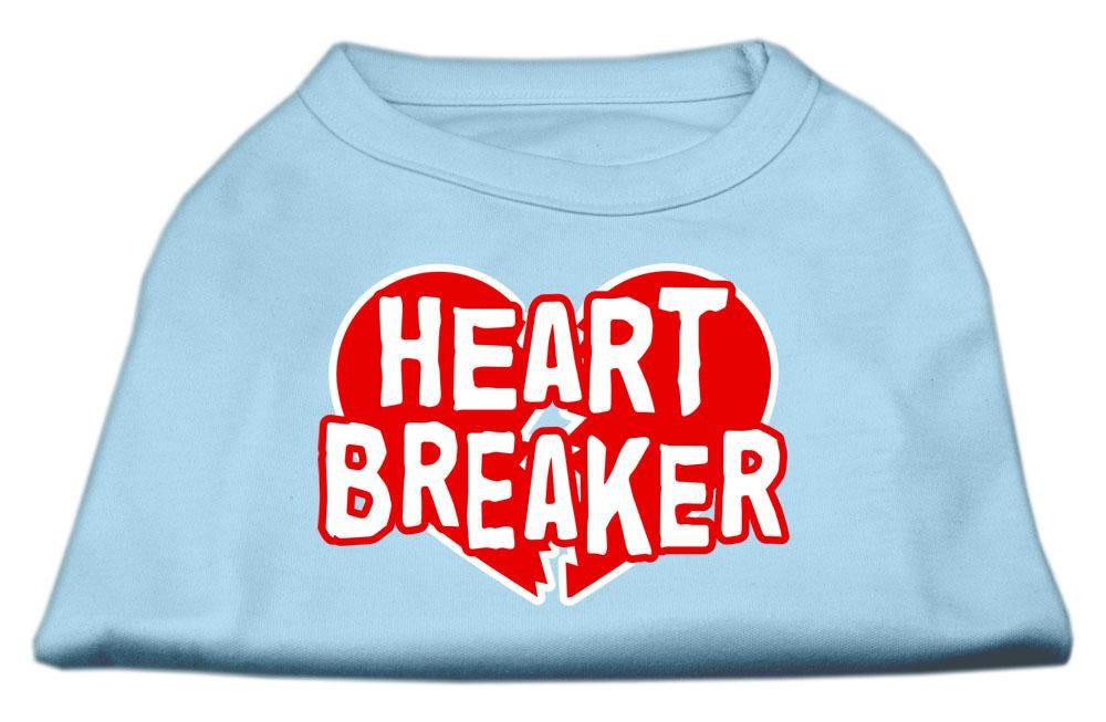 Heart Breaker Screen Print Shirt Baby Blue XS (8)