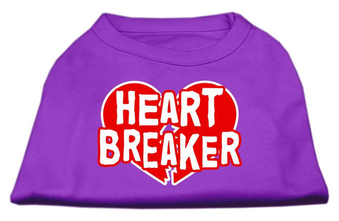 Heart Breaker Screen Print Shirt Purple XS (8)