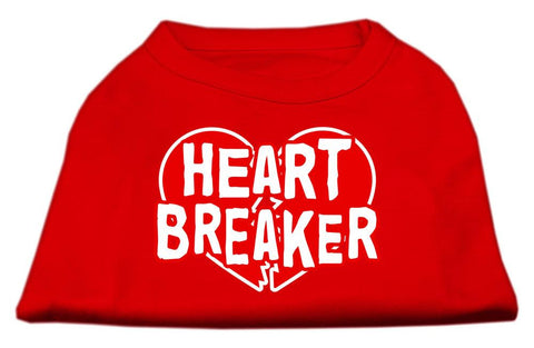 Heart Breaker Screen Print Shirt Red  XXXL (20)