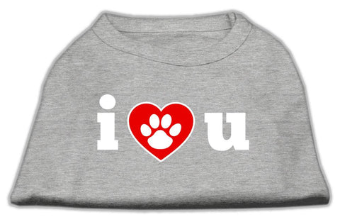 I Love U Screen Print Shirt Grey Xxl (18)