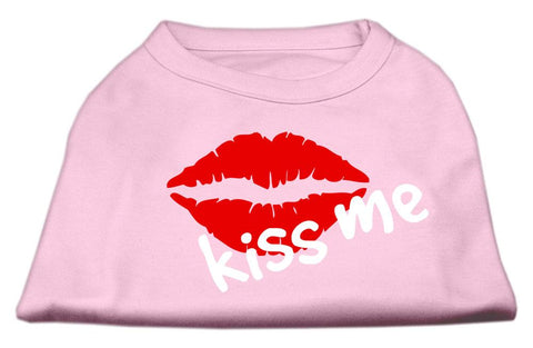 Kiss Me Screen Print Shirt Light Pink  Sm (10)