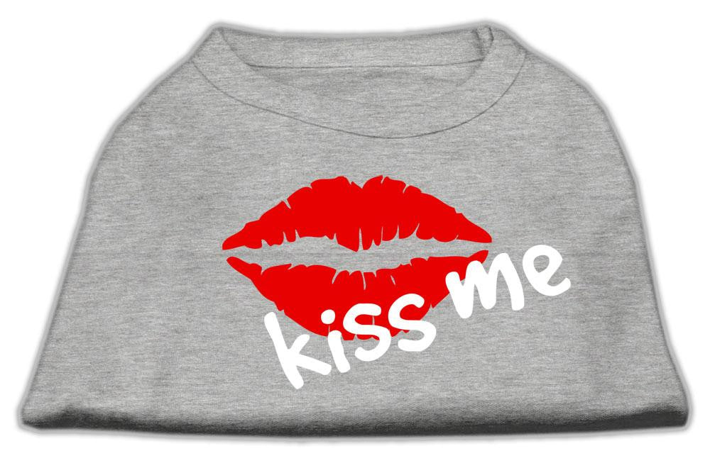 Kiss Me Screen Print Shirt Grey XXL (18)