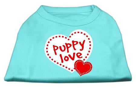 Puppy Love Screen Print Shirt Aqua Sm (10)