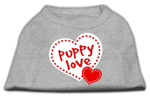 Puppy Love Screen Print Shirt Grey XXL (18)