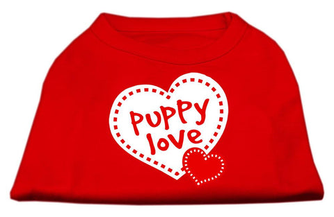 Puppy Love Screen Print Shirt Red  XXXL (20)