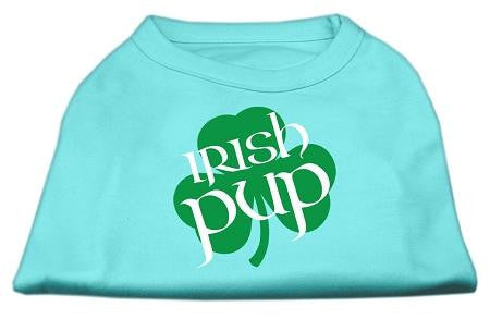 Irish Pup Screen Print Shirt Aqua Lg (14)