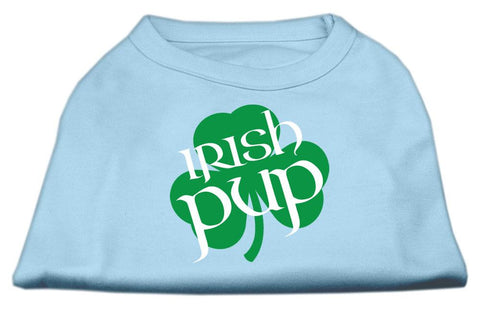 Irish Pup Screen Print Shirt Baby Blue Lg (14)