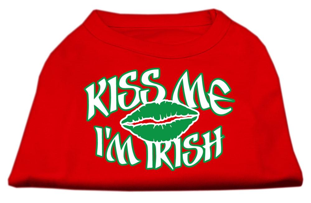 Kiss Me I'm Irish Screen Print Shirt Red Xs (8)