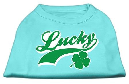 Lucky Swoosh Screen Print Shirt Aqua XXL (18)