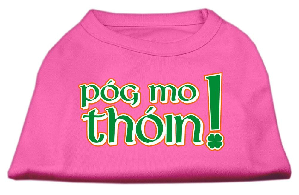 Pog Mo Thoin Screen Print Shirt Bright Pink XS (8)