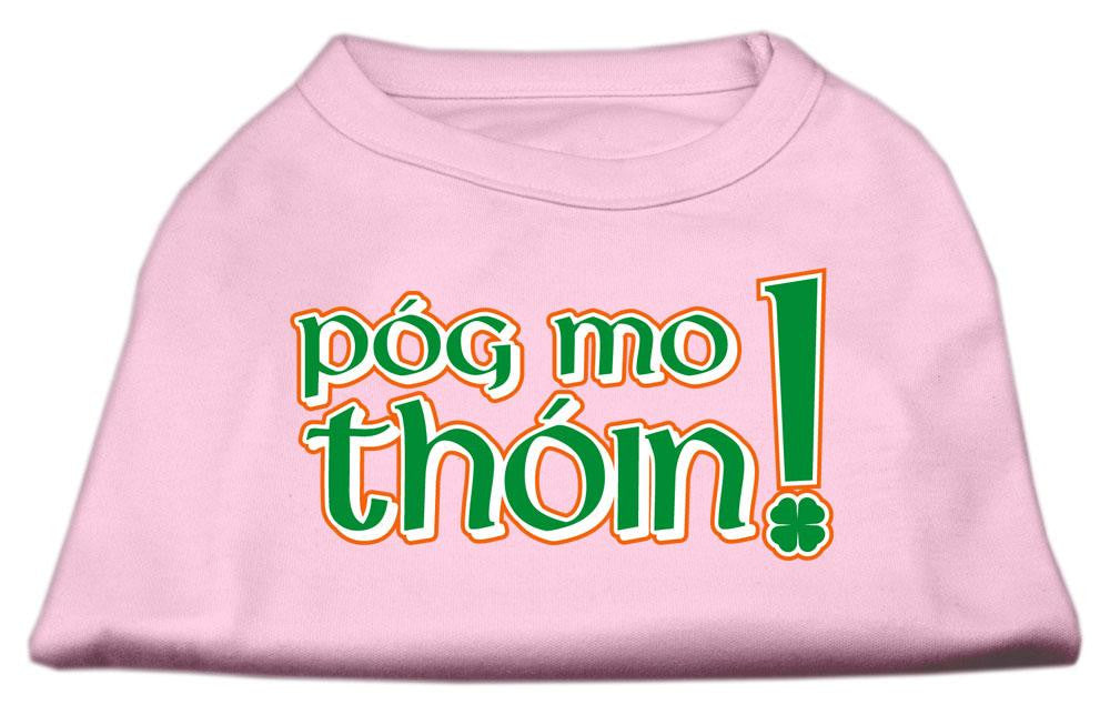 Pog Mo Thoin Screen Print Shirt Light Pink  XXL (18)