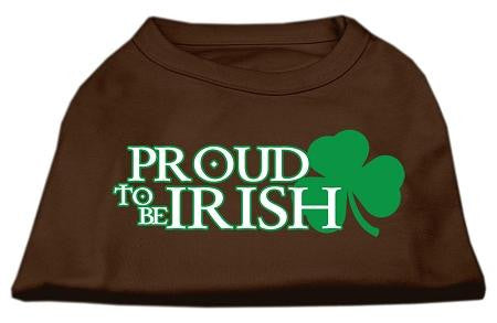 Proud to be Irish Screen Print Shirt Brown Med (12)