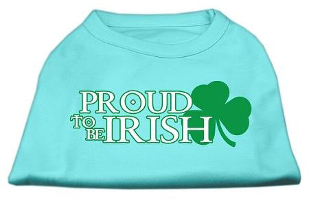 Proud to be Irish Screen Print Shirt Aqua XL (16)