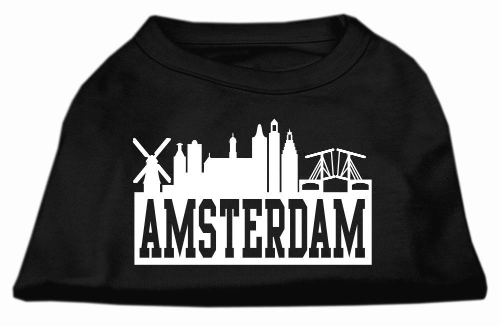 Amsterdam Skyline Screen Print Shirt Black Sm (10)