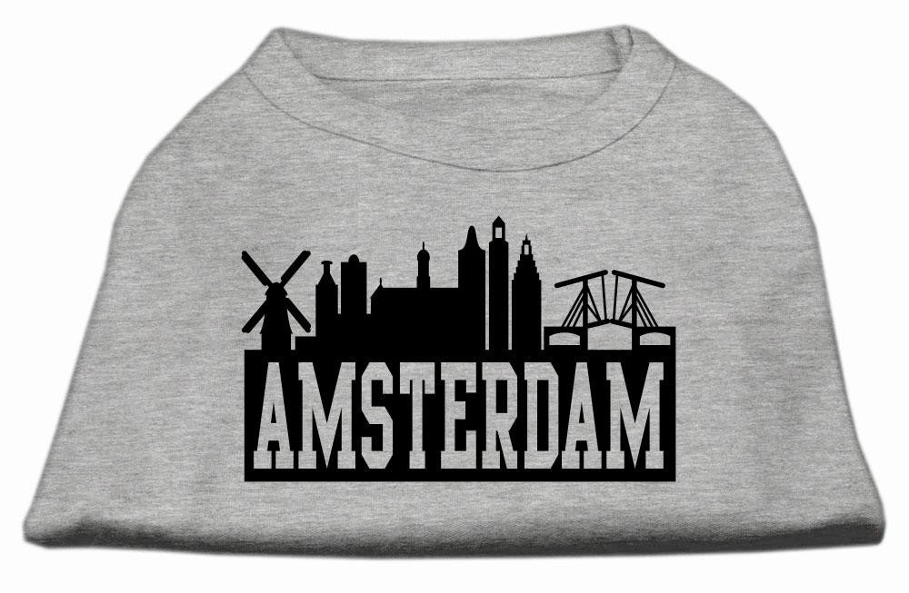 Amsterdam Skyline Screen Print Shirt Grey Sm (10)