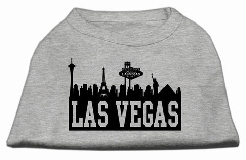 Las Vegas Skyline Screen Print Shirt Grey Xxl (18)