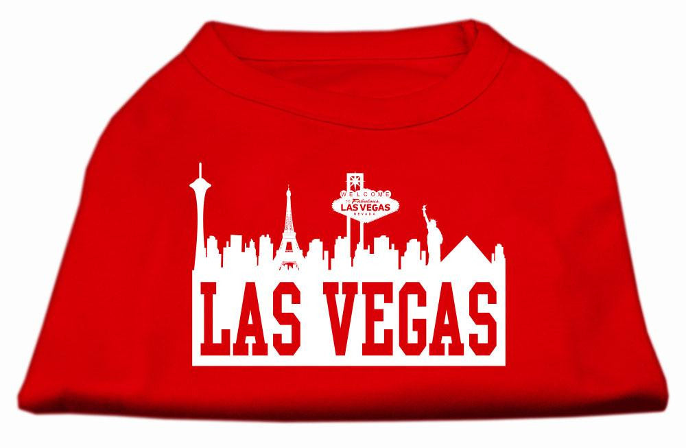 Las Vegas Skyline Screen Print Shirt Red XXL (18)