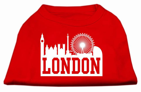 London Skyline Screen Print Shirt Red Lg (14)