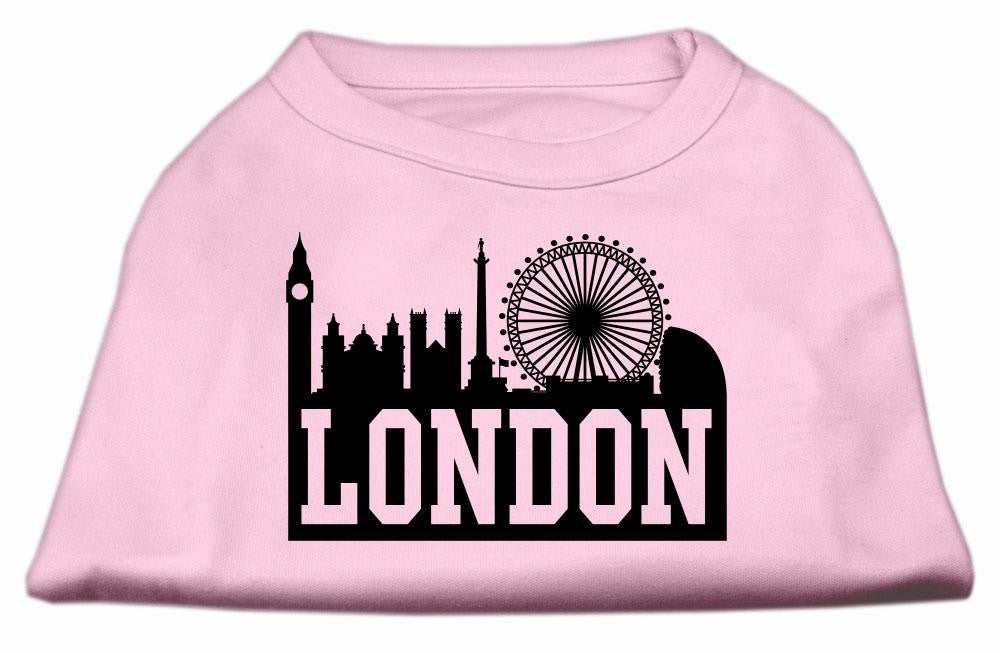 London Skyline Screen Print Shirt Light Pink Sm (10)