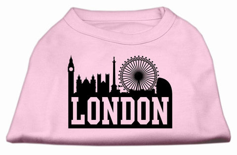 London Skyline Screen Print Shirt Light Pink XL (16)